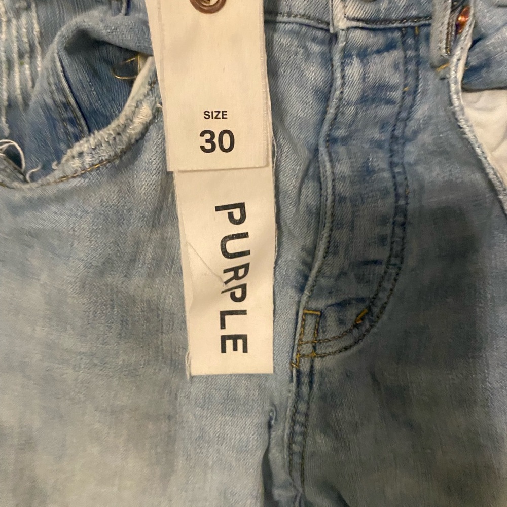 Purple Light Blue Denim Jeans